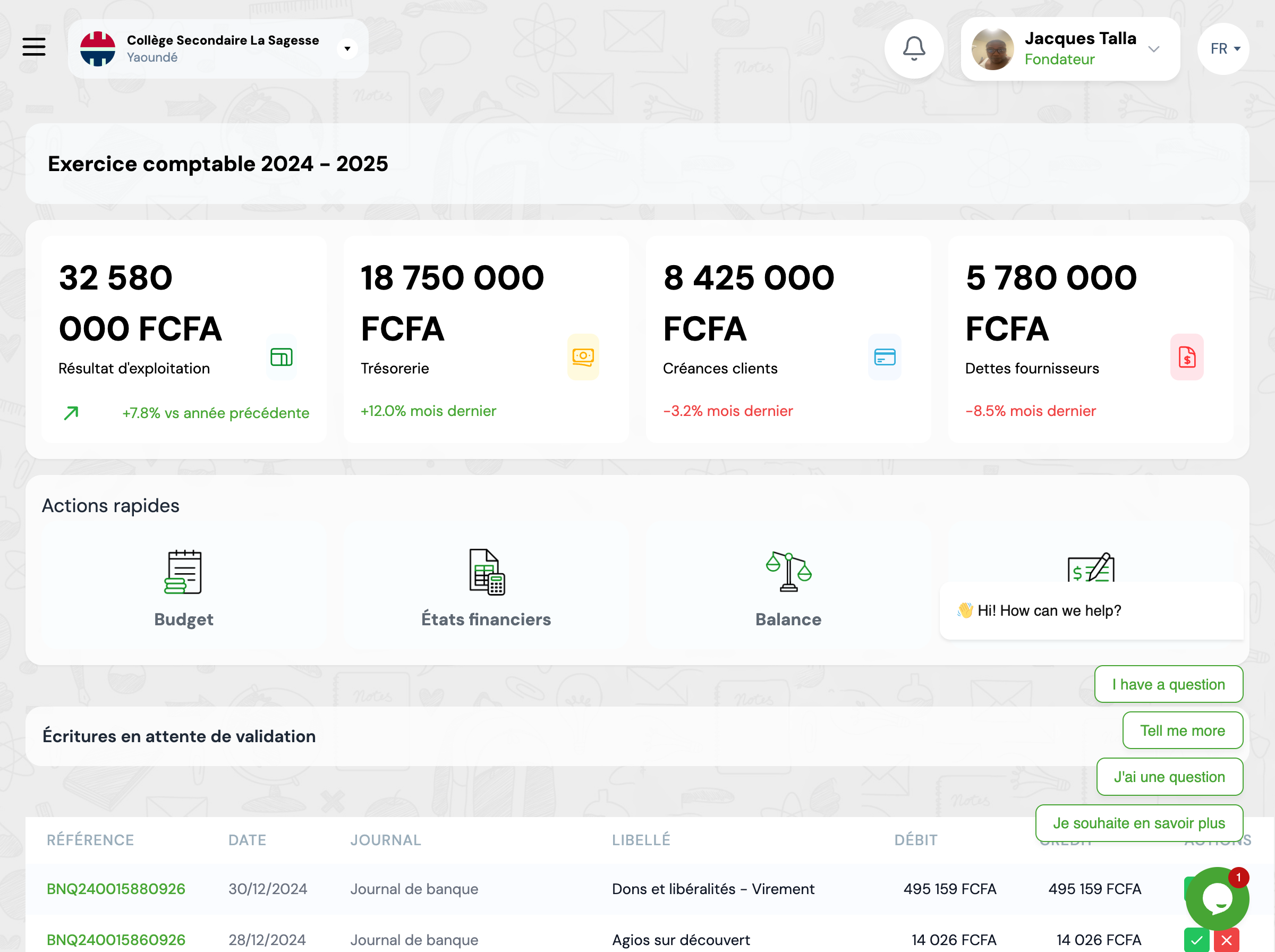 Module de Comptabilité GO4SCOUNT